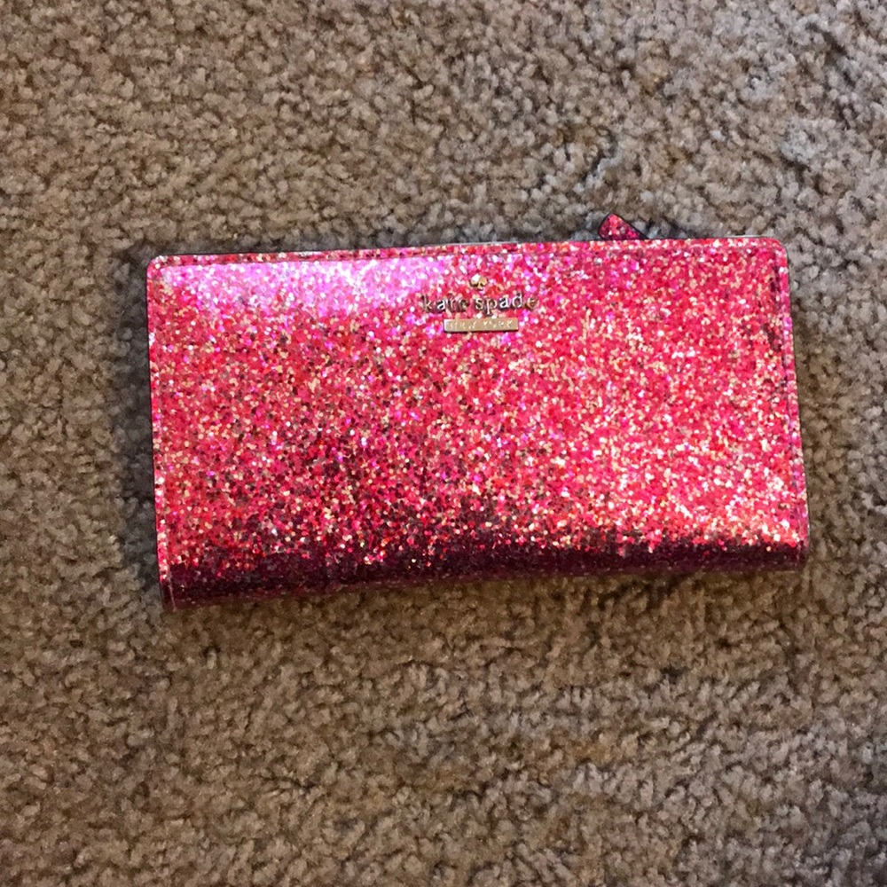 Kate Spade pink sparkly wallet
